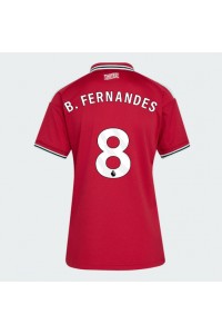 Manchester United Bruno Fernandes #8 Jalkapallovaatteet Naisten Kotipaita 2026-27 Lyhythihainen